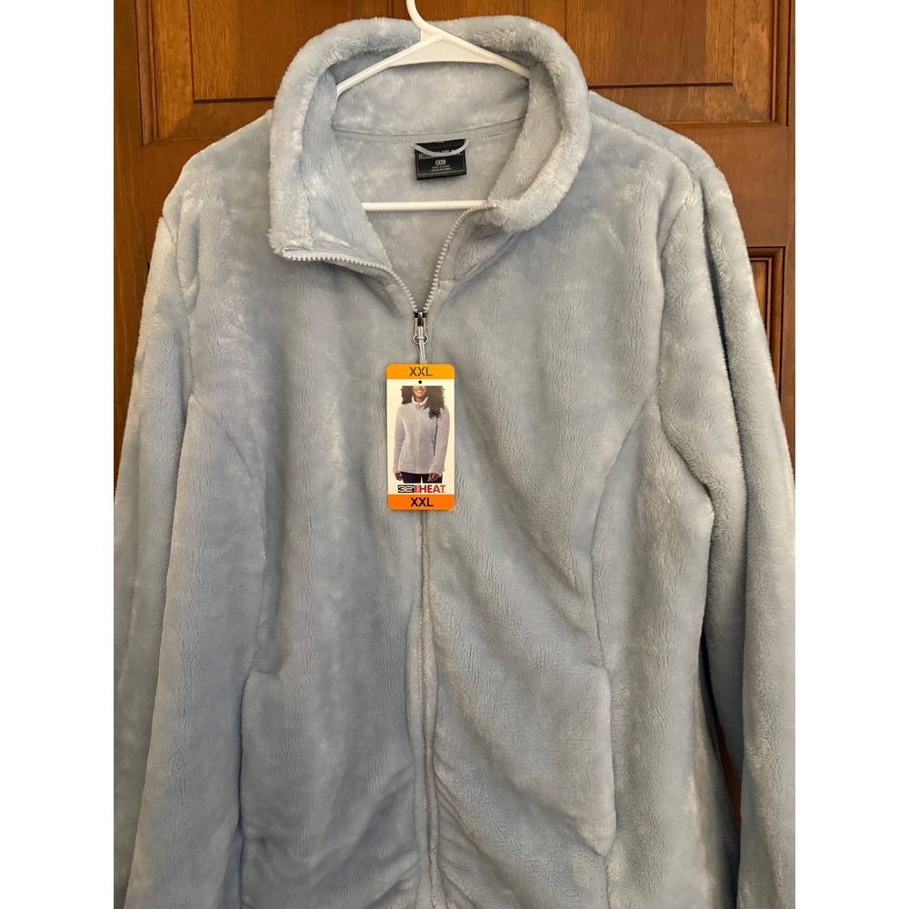 32 Degrees Cozy Plush Jacket Womens XXL Artic Ice‎ Soft Full-Zip Coat w/ Pockets